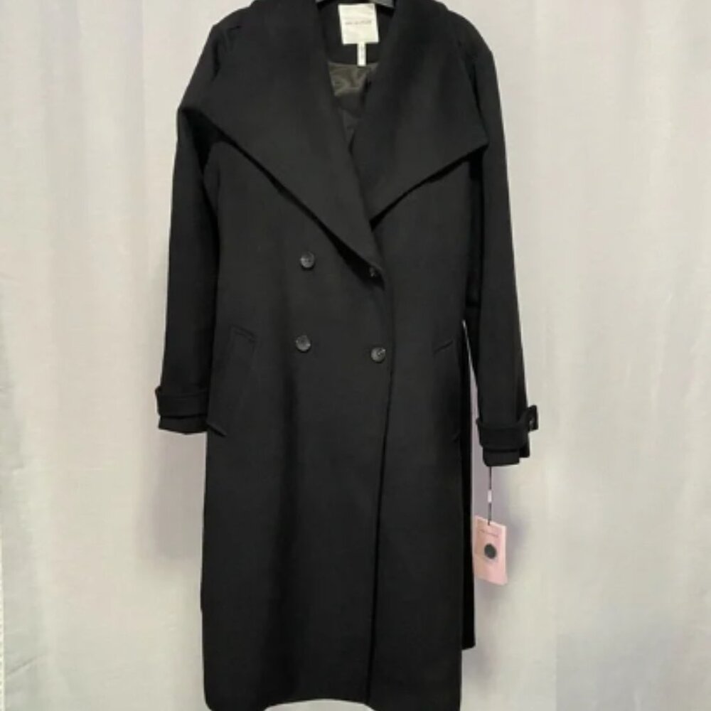 Avec Les Filles Black Cotton Blend Coat — S
